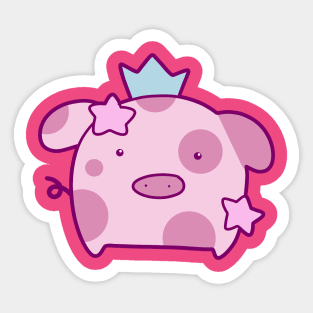 Princess Star Pig Sticker